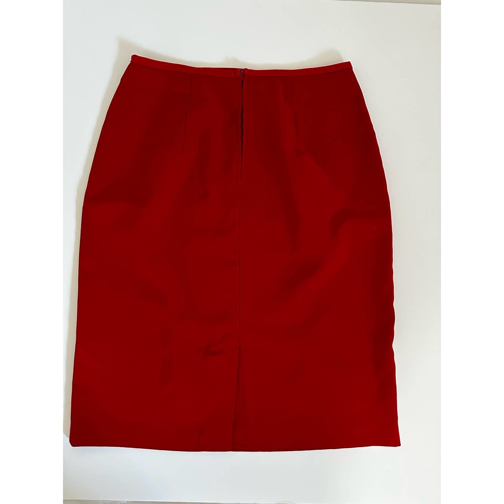 Women's Stretch Slit Mini Pencil Skirt Red Size 8 Preppy Casual Career